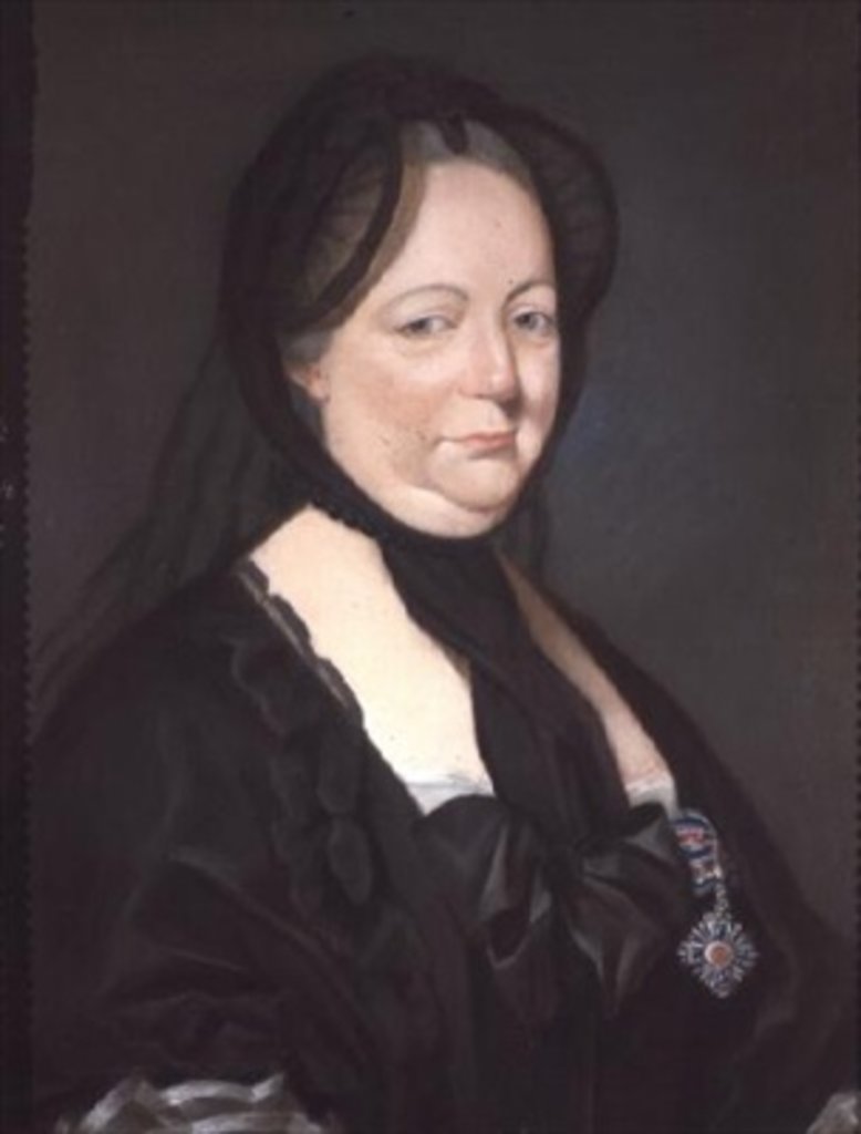 Detail of Maria Theresa, Empress of Austria, in mourning by Joseph Ducreux