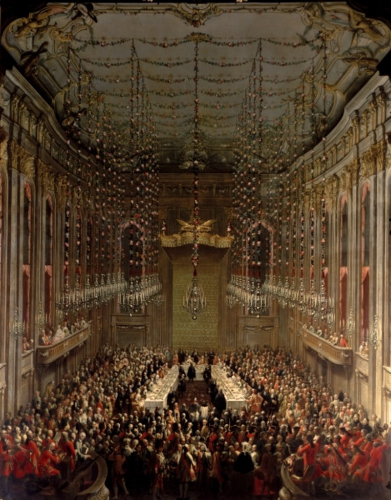 Detail of Banquet in the Redoutensaal, Vienna, 1760 by Martin van Mytens or Meytens