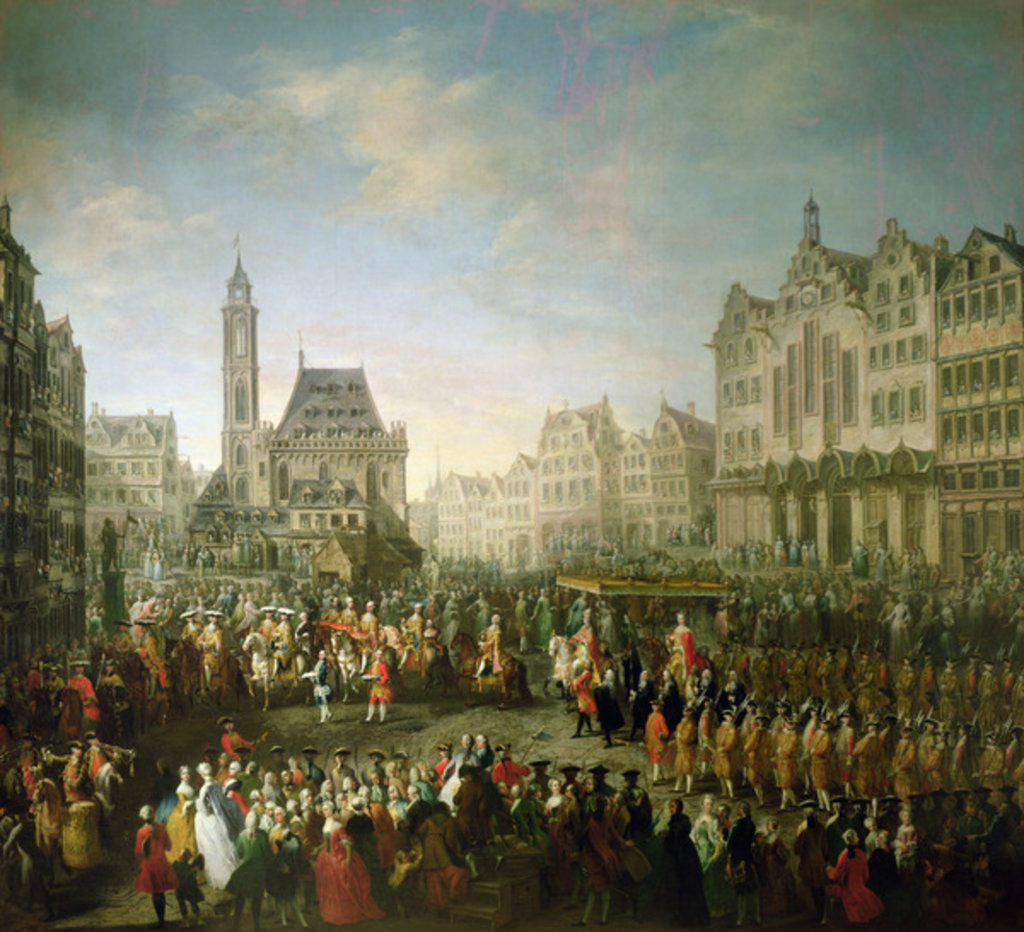 Detail of The coronation procession of Joseph II, in Romerberg, 1764 by Martin van Mytens or Meytens