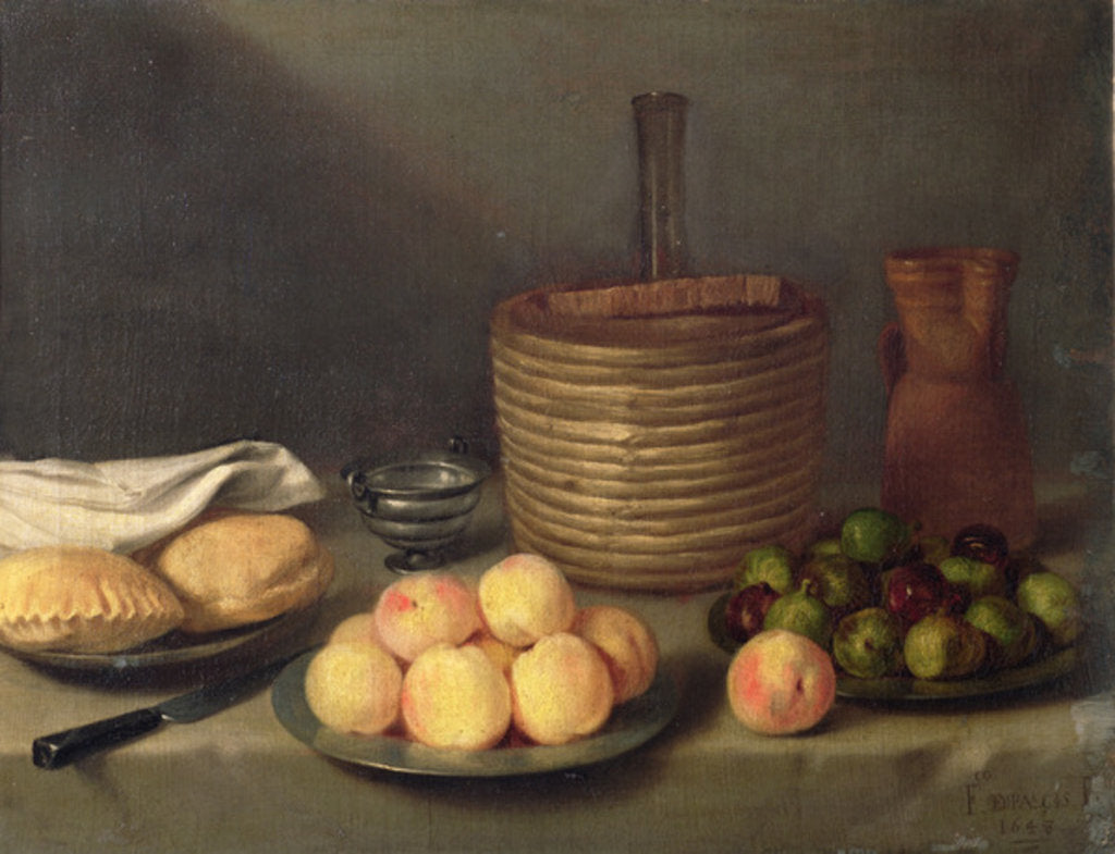 Detail of Still life with fruit, 1648 by Francisco Palacios