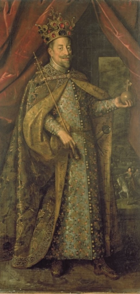 Detail of Emperor Matthias of Austria in Bohemian Coronation Robes, c.1613 by Johann or Hans von Aachen