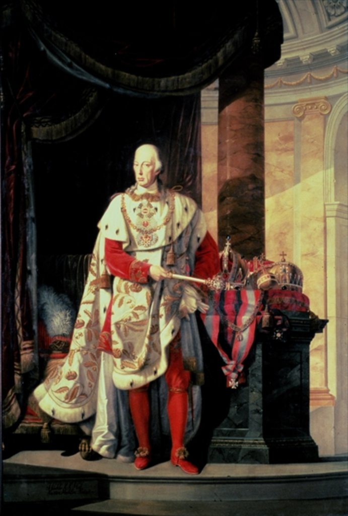 Detail of Emperor Francis I of Austria, 19th century by Johann Baptist Hoechle