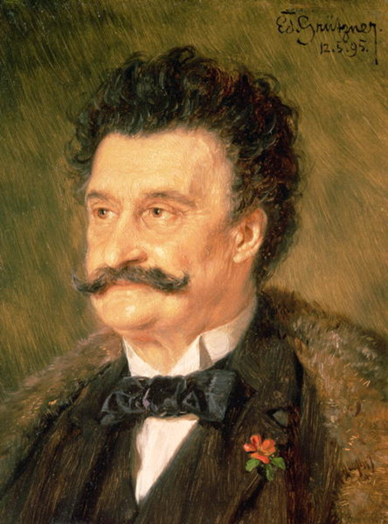 Detail of Johann Strauss the Younger, 1895 by Eduard von Grutzner