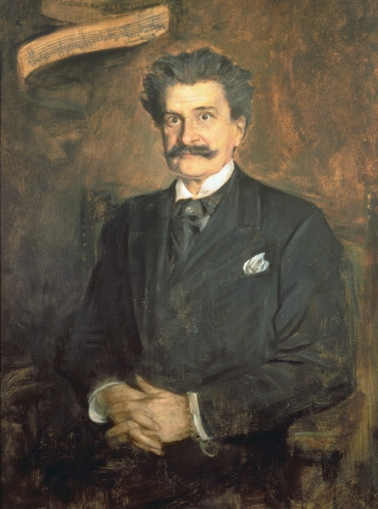 Detail of Johann Strauss the Younger, 1895 by Franz Seraph von Lenbach
