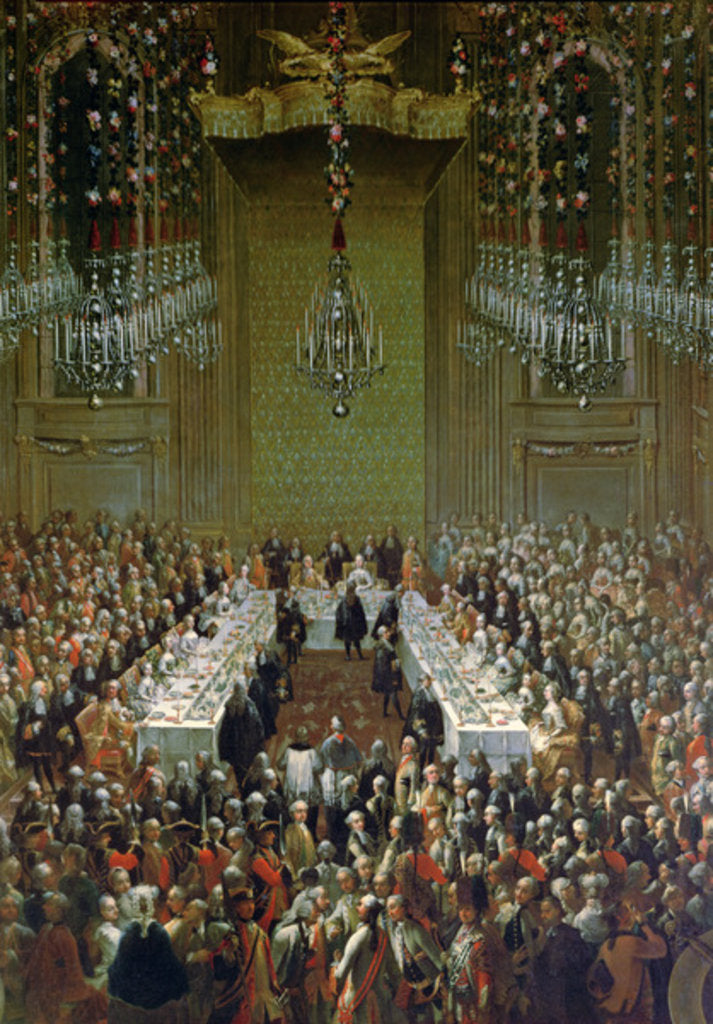 Detail of Banquet in the Redoutensaal, Vienna, 1760 by Martin van Mytens or Meytens