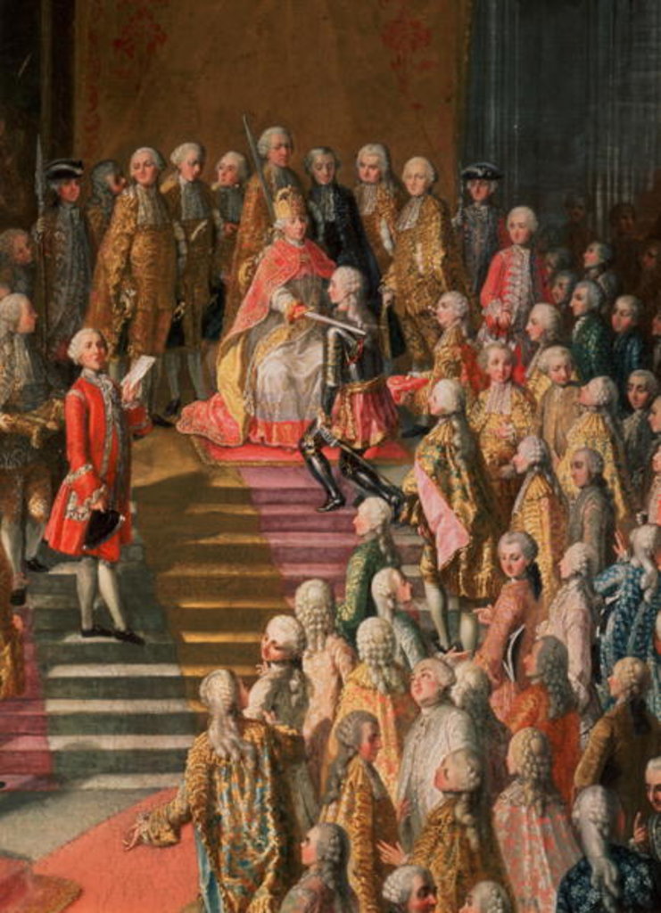 Detail of The Investiture of Joseph II Emperor of Germany in Frankfurt Cathedral, following his coronation, 1764 by Martin van Mytens or Meytens
