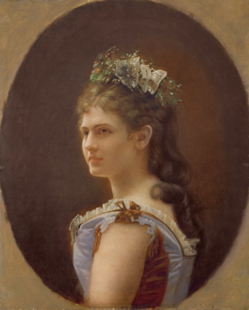 Detail of Katharina Schratt, mistress of Emperor Franz Joseph of Austria, 1880 by Anonymous Anonymous