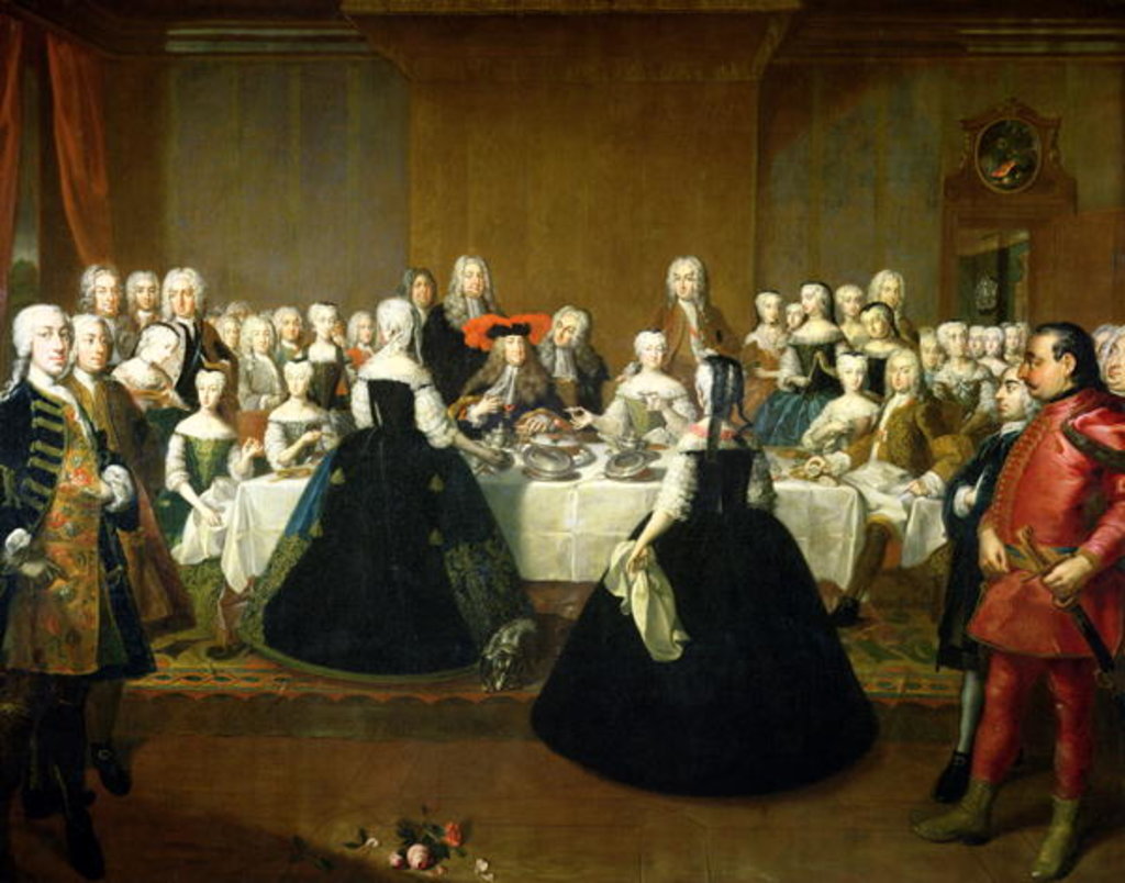 Detail of Wedding Breakfast of Empress Maria Theresa of Austria and Francis of Lorraine, c.1736 by Martin van Mytens or Meytens