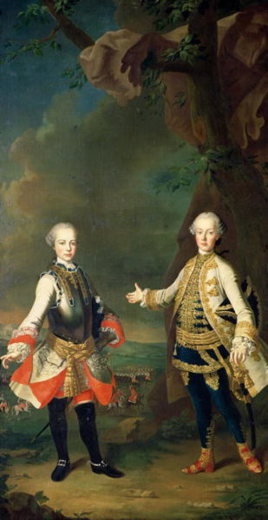 Detail of Joseph and Leopold, sons of Francis I and Maria Theresa of Austria, later Joseph II and Leopold II by Martin van Mytens or Meytens