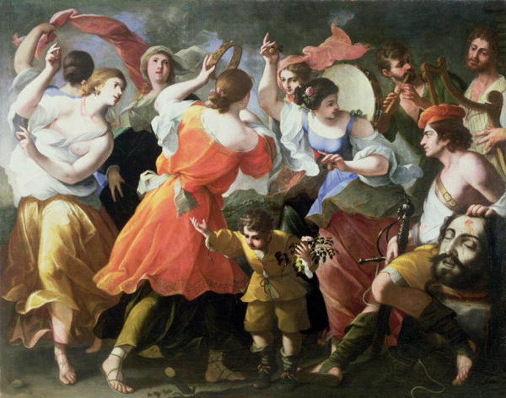 Detail of The Triumph of David, 1673 by Michele Ragoglia