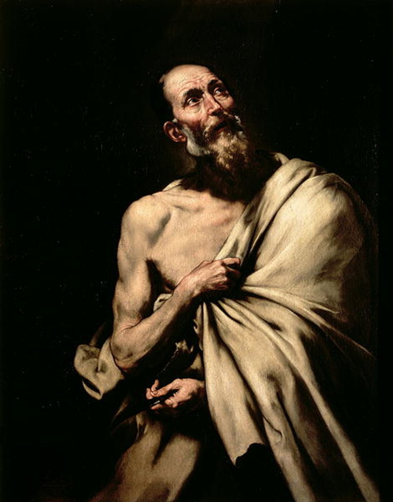 Detail of St. Bartholomew by Jusepe de Ribera