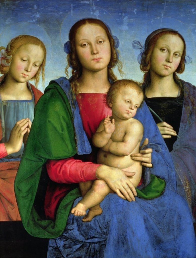 Detail of Madonna and Child with St. Catherine and St. Rosa, 1493 by Pietro Perugino
