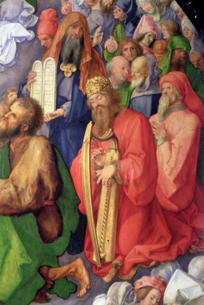 Detail of Landauer Altarpiece: King David, 1511 by Albrecht Dürer or Duerer