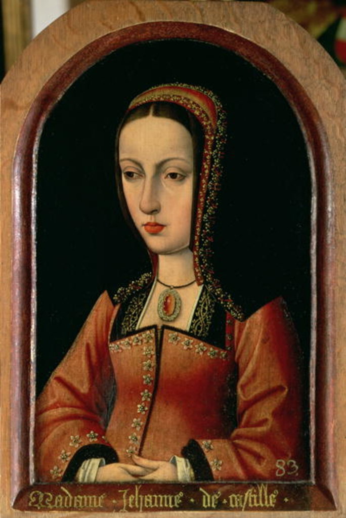 Detail of Joanna or Juana `The Mad' of Castile daughter of Ferdinand II of Aragon and Isabella `The Catholic' of Castile by Master of the Legend of St. Madeleine
