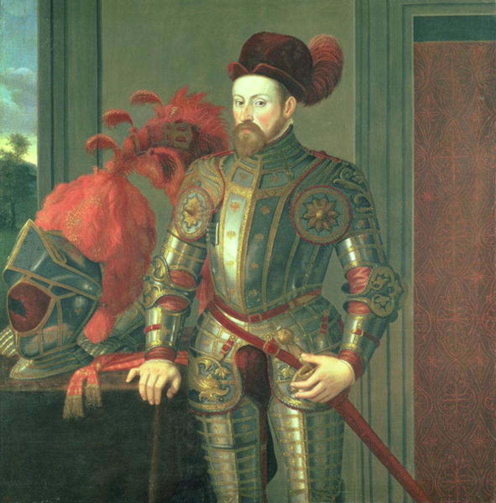 Detail of Archduke Ferdinand II in the Eagle armour, c.1550 by Francesco Terzio