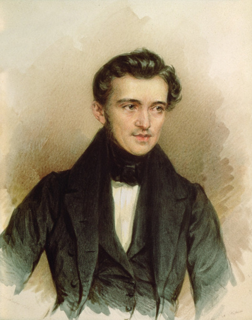 Detail of Johann Strauss the Elder, 1835 by Josef Nikolaus Kriehuber