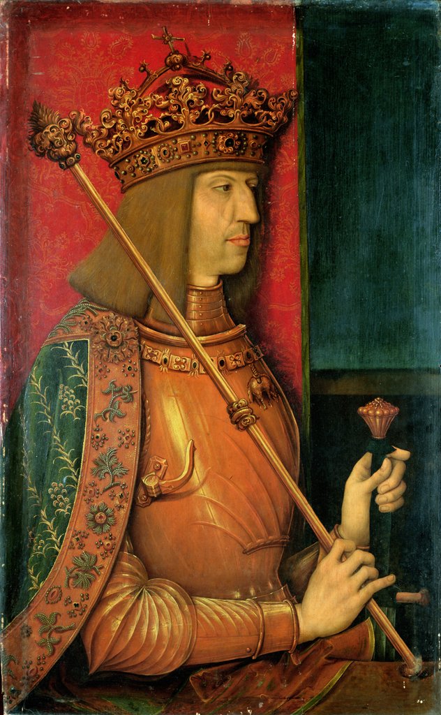 Detail of Emperor Maximilian I, c.1500 by Bernhard Strigel