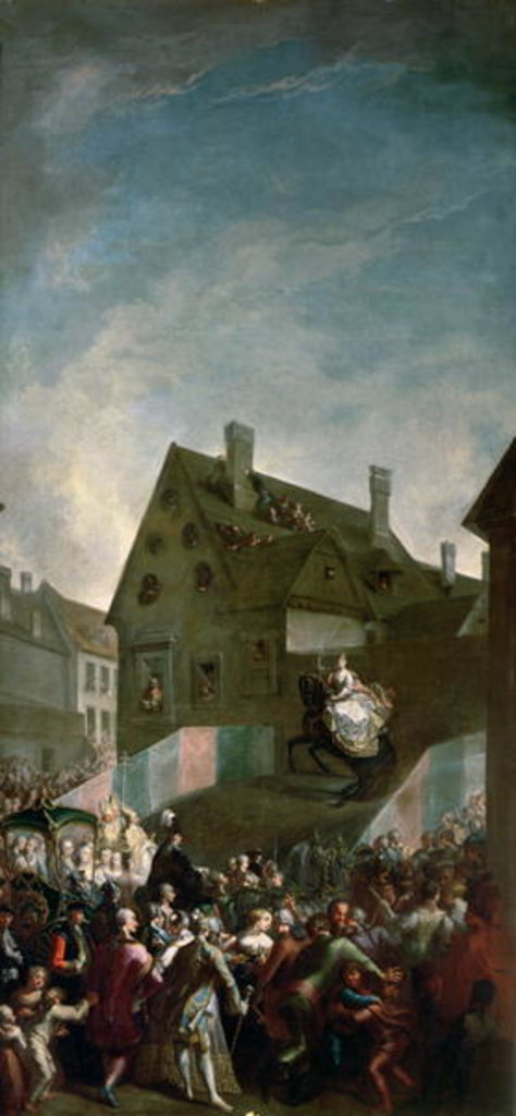 Detail of Empress Maria Theresa of Austria on horseback in Pressburg, 1768 by Franz Messmer