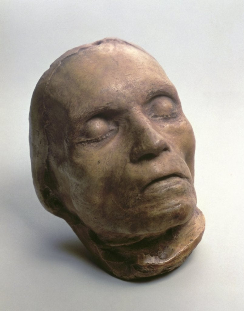 Detail of Death mask of Ludwig van Beethoven, 1827 by Anonymous