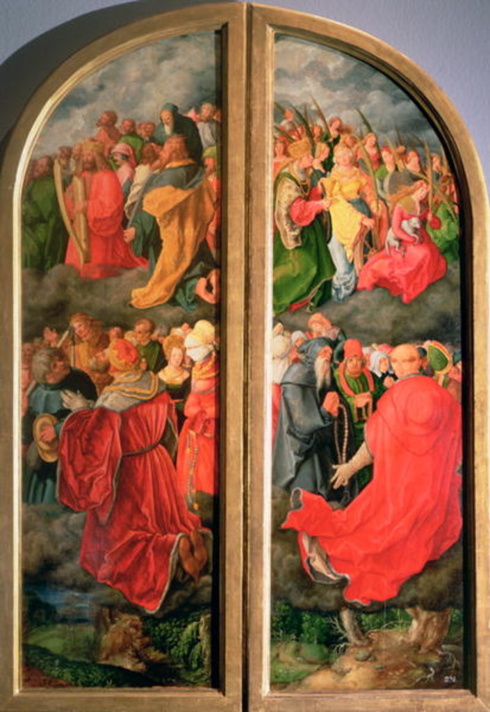 Detail of All Saints Day altarpiece, partial copy in the form of two side panels, 16th century by Albrecht Durer or Duerer