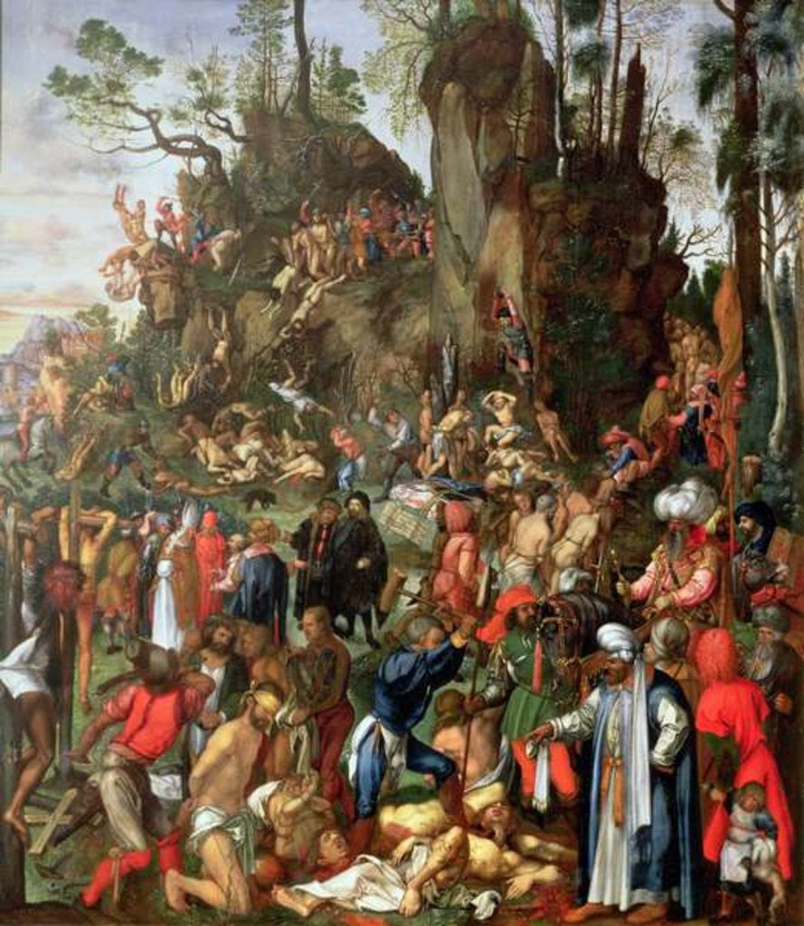Detail of Martyrdom of the Ten Thousand, copy of a painting by Albrecht Durer, 1653 by Johann Christian Ruprecht