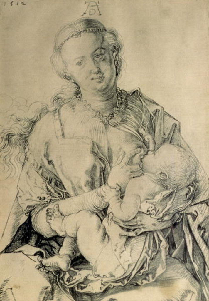 Detail of Virgin Mary suckling the Christ Child, 1512 by Albrecht Dürer or Duerer