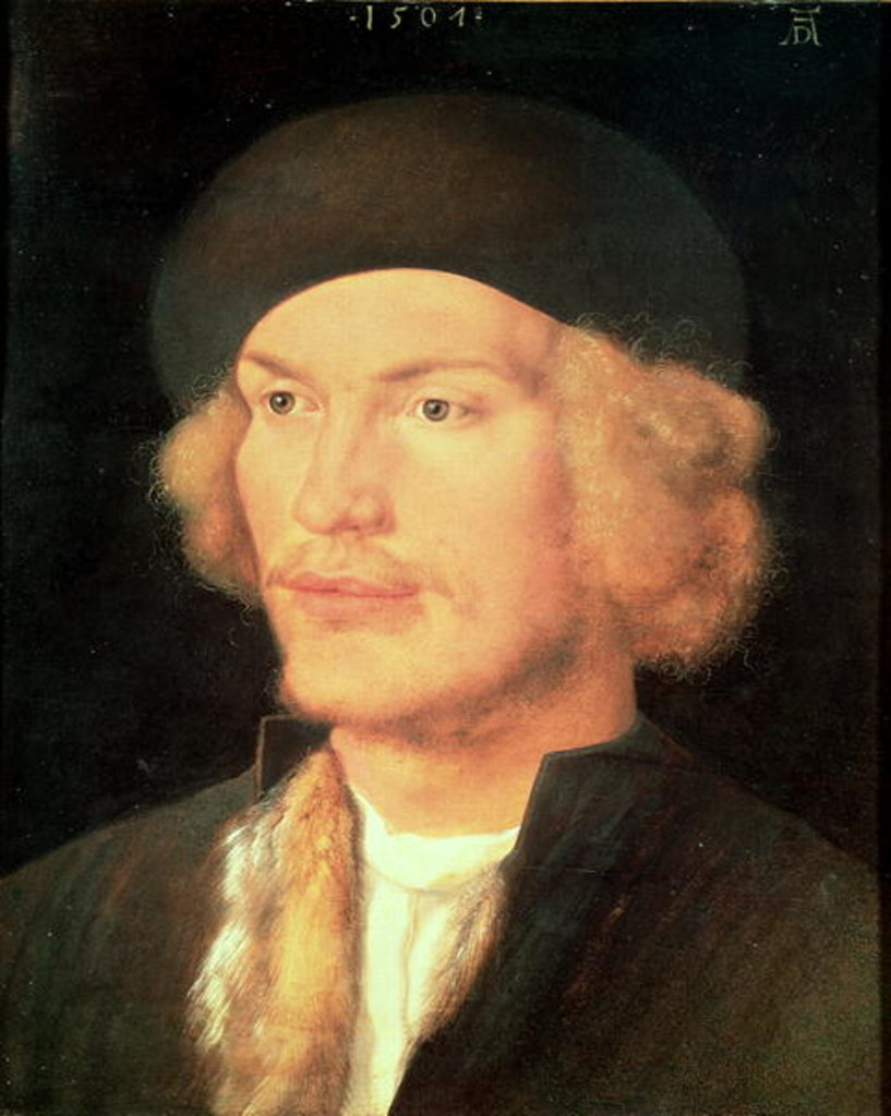 Detail of Young Man, 1507 by Albrecht Dürer or Duerer