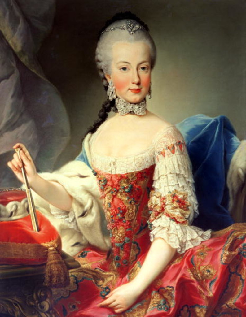 Detail of Archduchess Maria Amalia Habsburg-Lothringen, by Martin van Mytens or Meytens