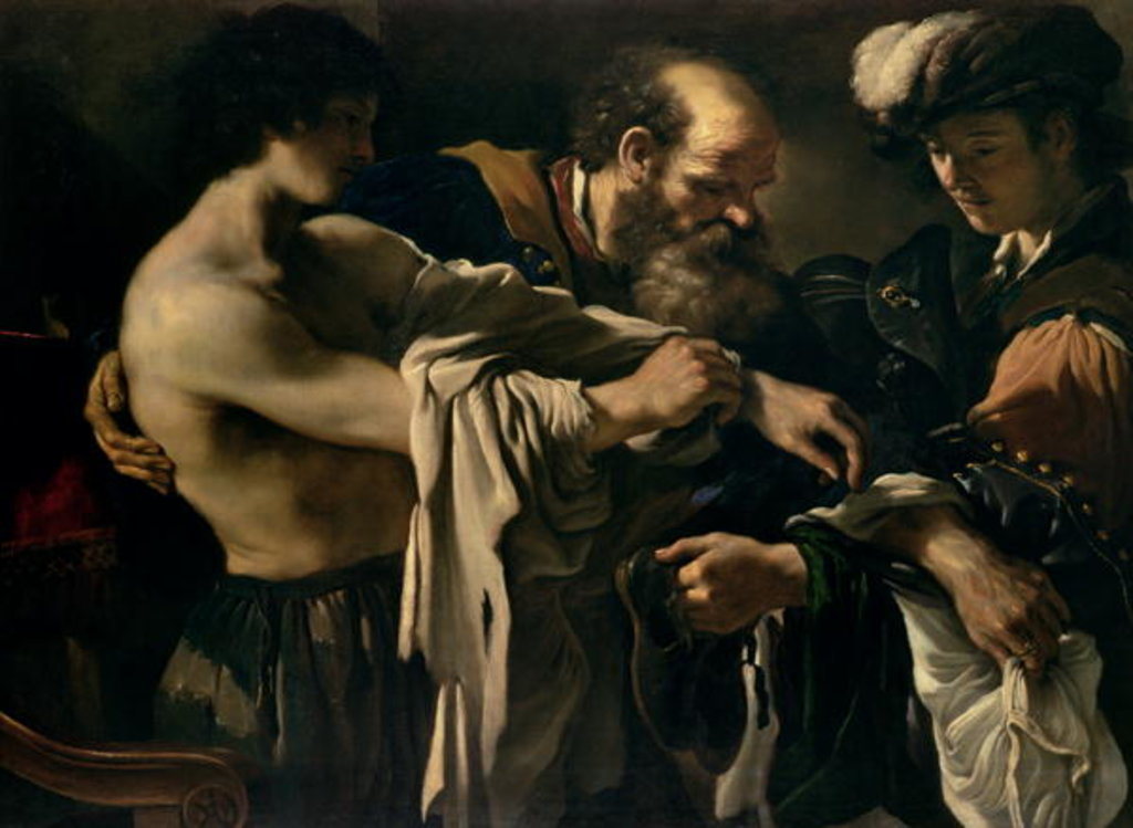 Detail of The Return of the Prodigal Son by Guercino (1591-1666)