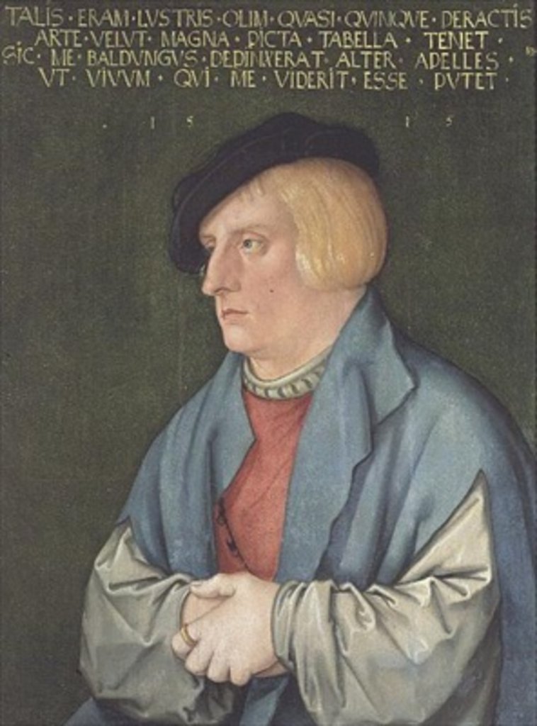 Detail of Portrait of a young man, 1515 by Hans Baldung Grien