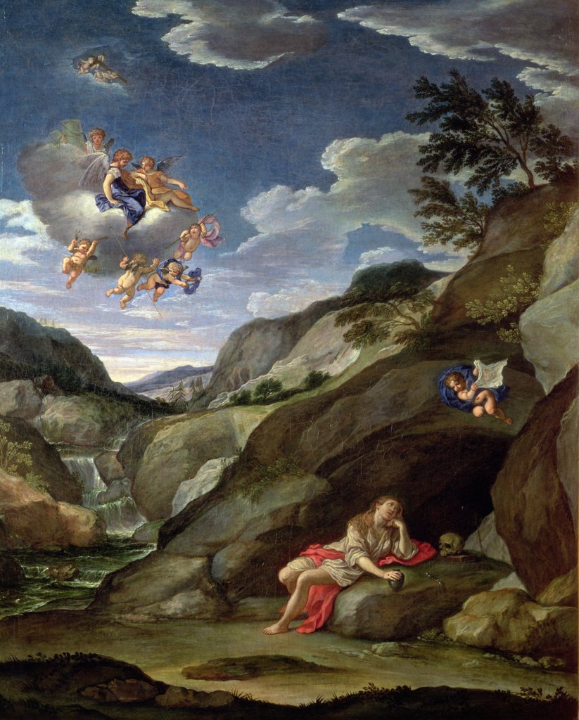 Detail of Penitent Mary Magdalene, 1640 by Francesco Albani