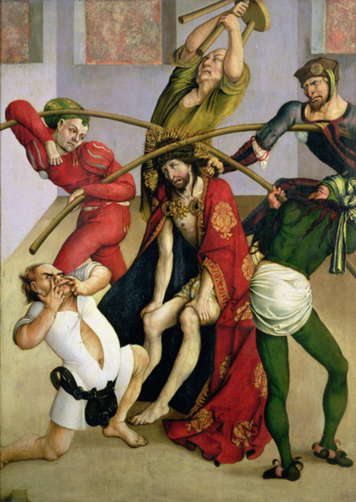 Detail of Christ crowned with thorns by Jorg I Breu