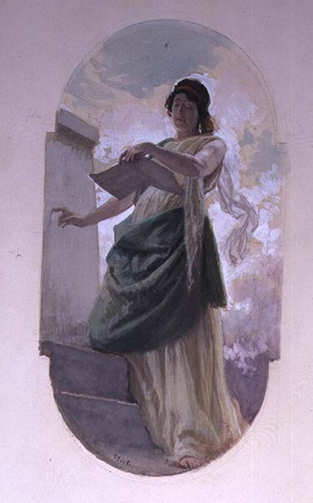 Detail of The Epigram, a study, 1890 by Franz Xaver Simm