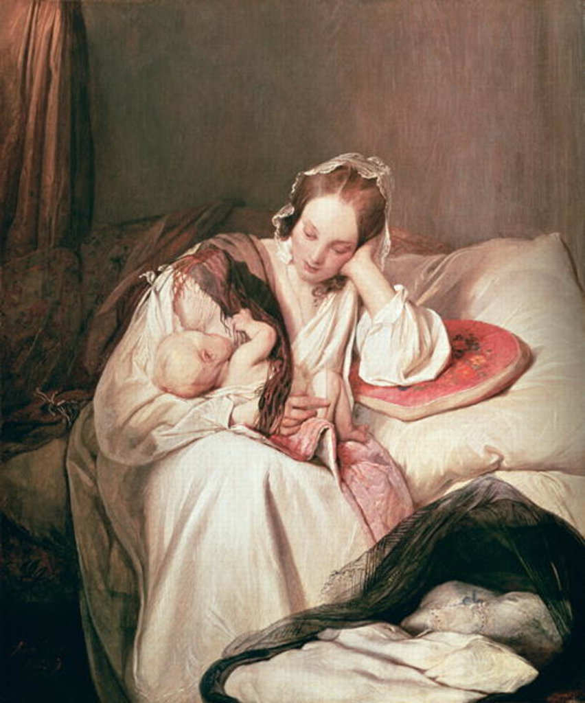 Detail of A Mother's Love, 1839 by Josef Danhauser