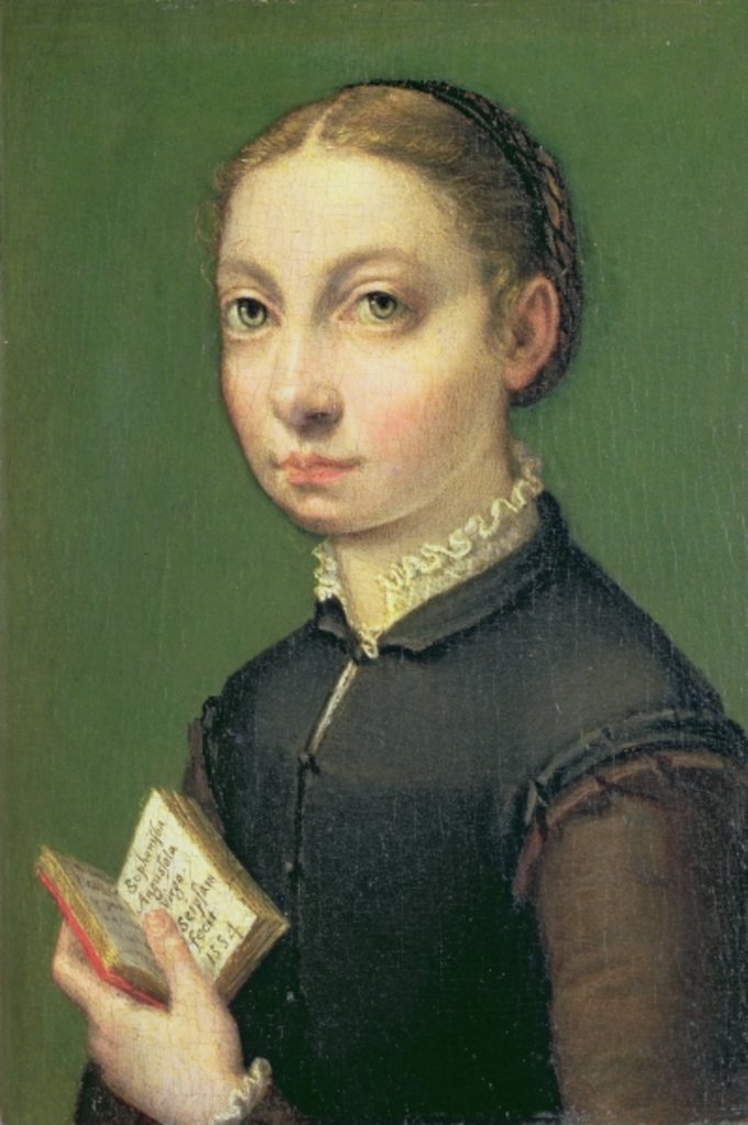 Detail of Self portrait, 1554 by Sofonisba Anguissola