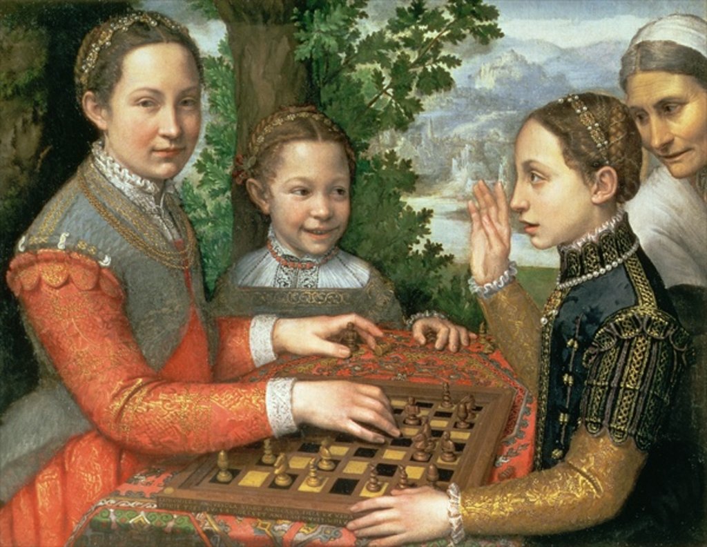 Detail of The Game of Chess, 1555 by Sofonisba Anguissola