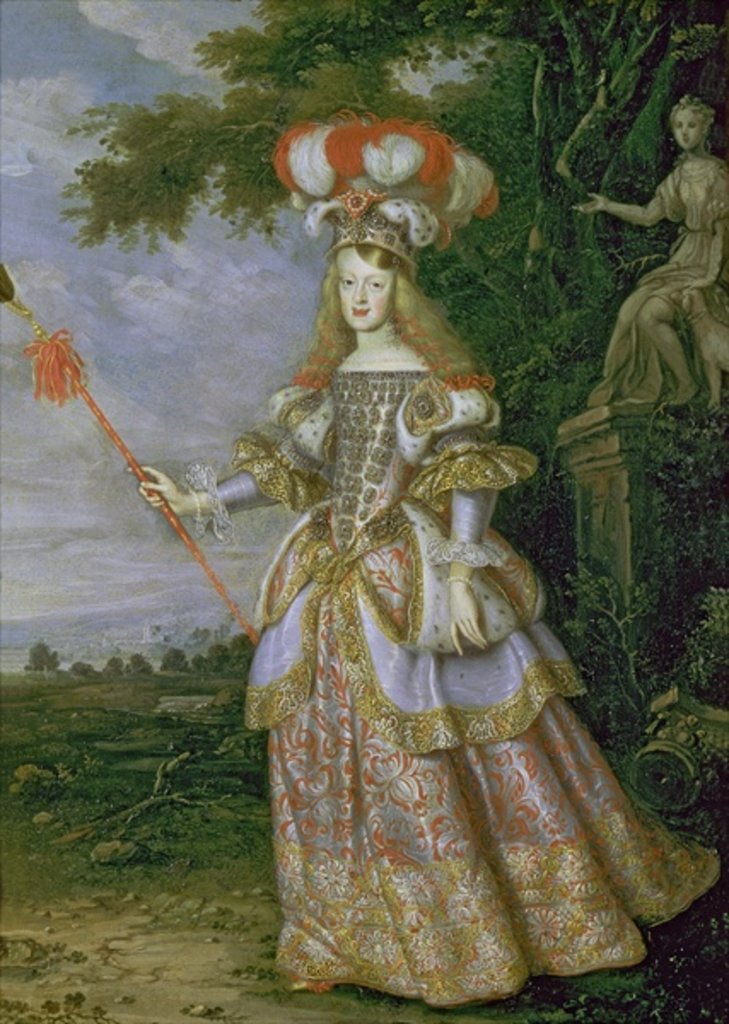 Detail of Empress Margaret Theresa by (1617-78) Thomas of Ypres