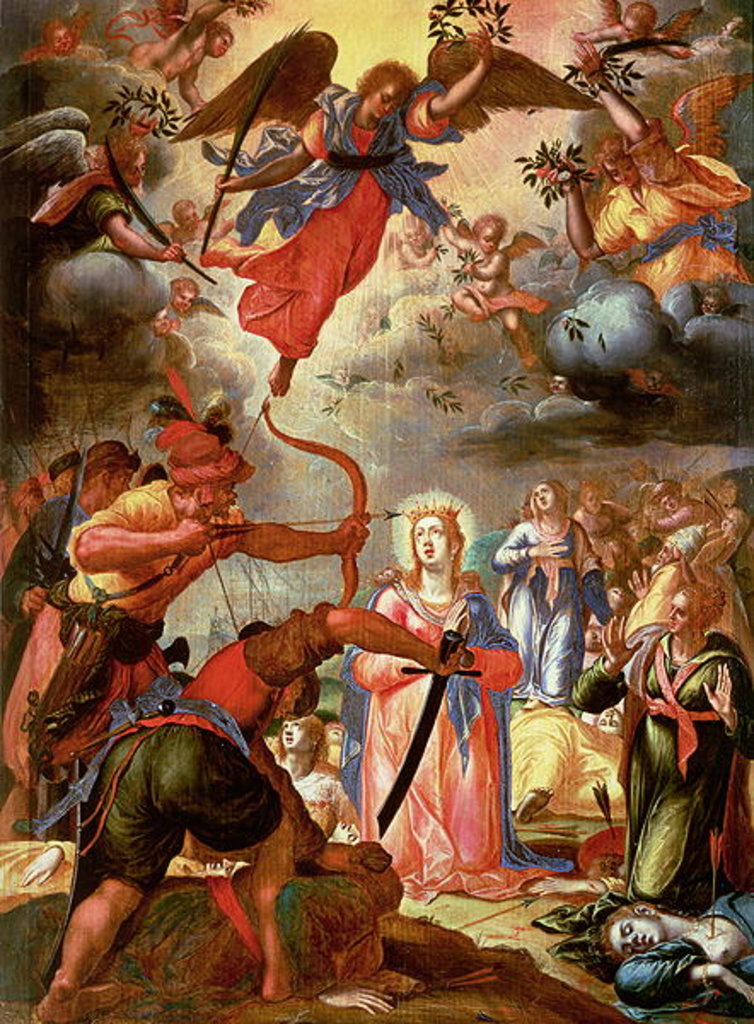 Detail of The Martyrdom of St. Ursula, early 17th century by or Wit Peter (c.1548-1628) Witte