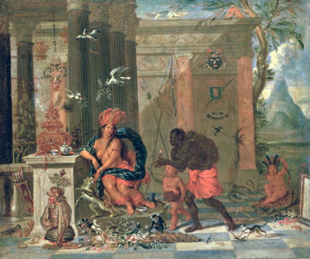 Detail of Allegory of America, 1691 by Ferdinand van Kessel