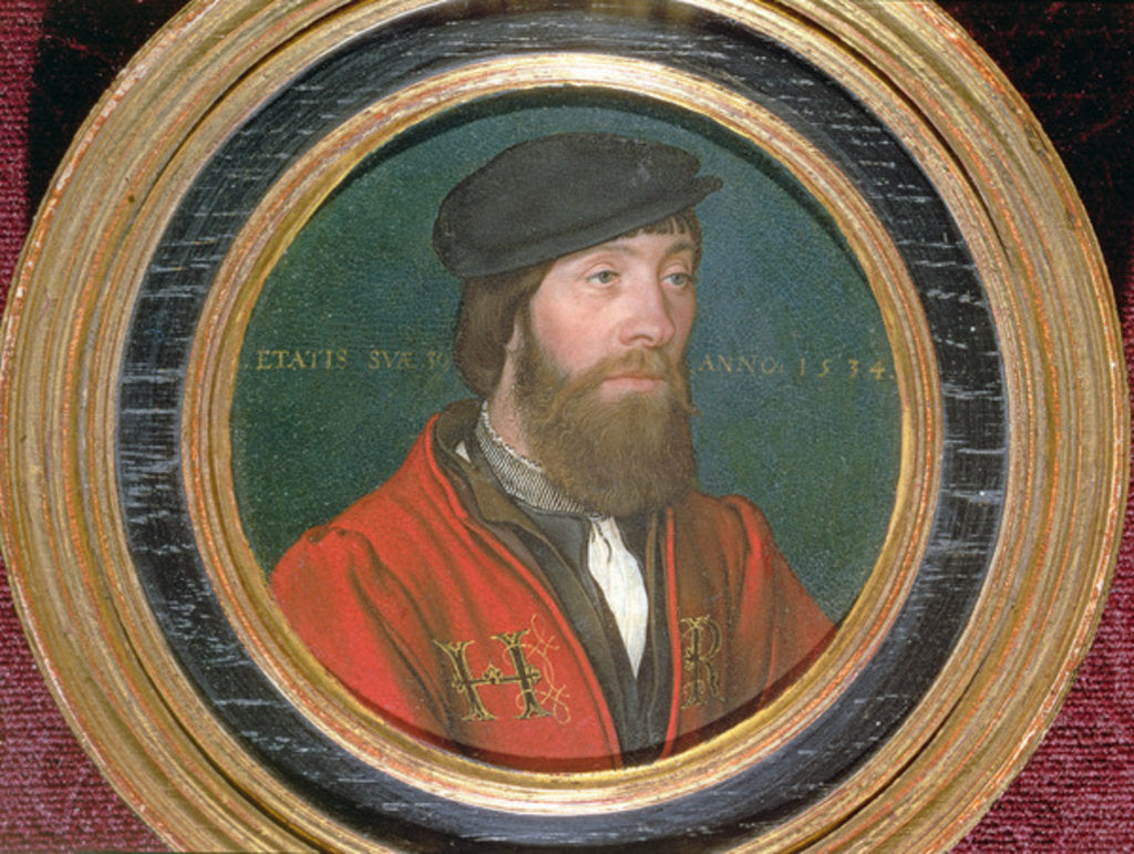 Detail of A dignitary at the court of King Henry VIII of England, 1534 by Hans Holbein the Younger