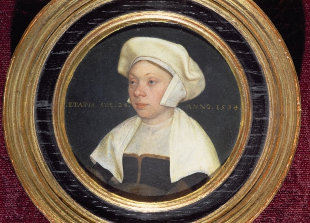 Detail of The wife of a dignitary at the court of King Henry VIII, 1534 by Hans Holbein the Younger