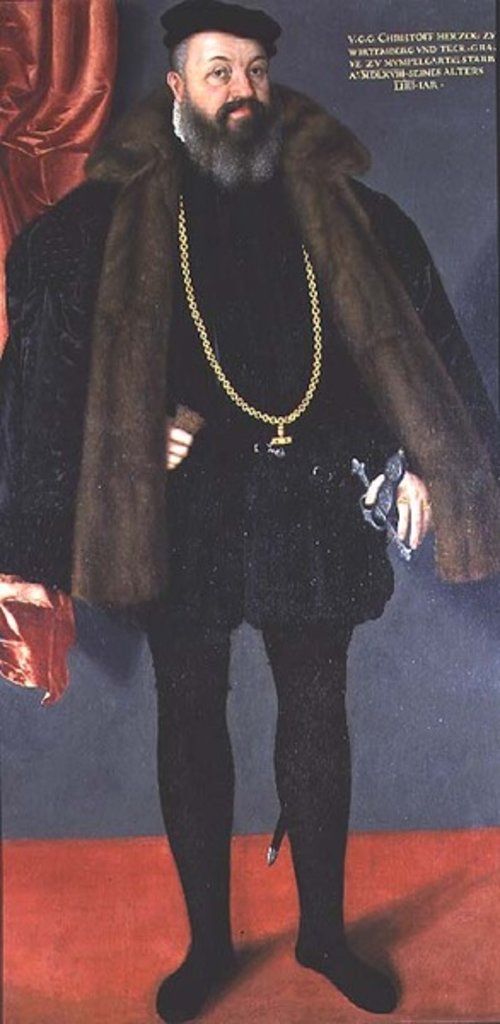 Detail of Christoph, Duke of Wurttemberg, son of Ulrich I of Wurttemberg in Spanish costume by Abraham de Hel