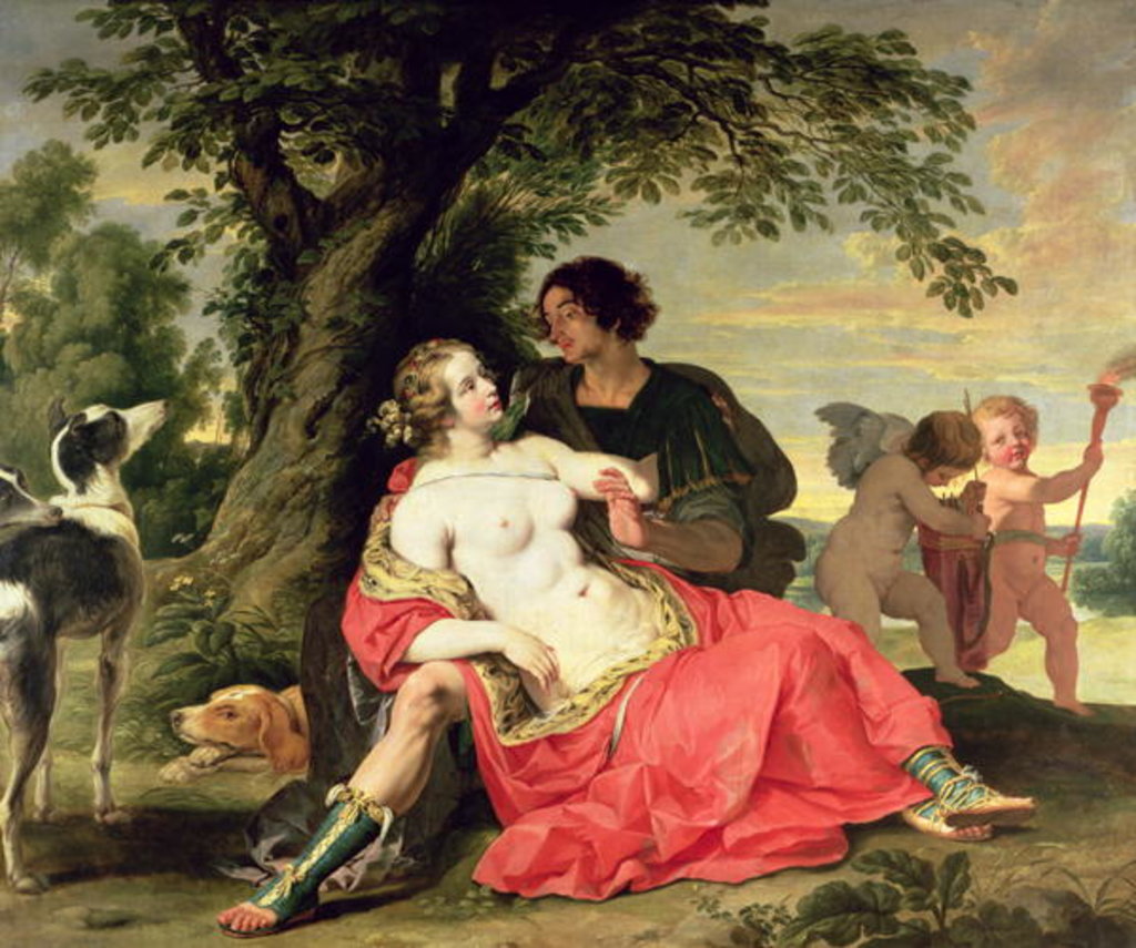 Detail of Venus and Adonis, c.1620 by A. & Wildens J. Janssens