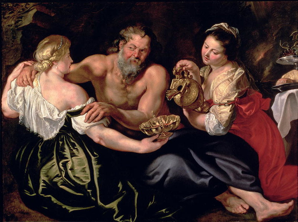 Detail of Lot and his daughters by Peter Paul Rubens