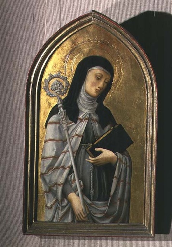 Detail of St. Clare, panel from a polyptych removed from the church of St. Francesco in Padua by A. and B. Vivarini