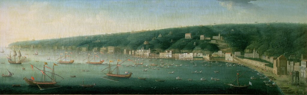Detail of View of Naples from the east, 1730 by Gaspar Butler