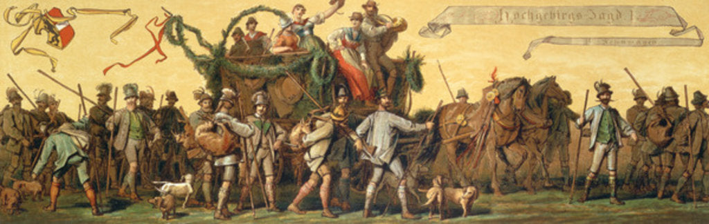 Detail of Procession of homage in honour of Emperor Franz Joseph I of Austria by Hans Makart