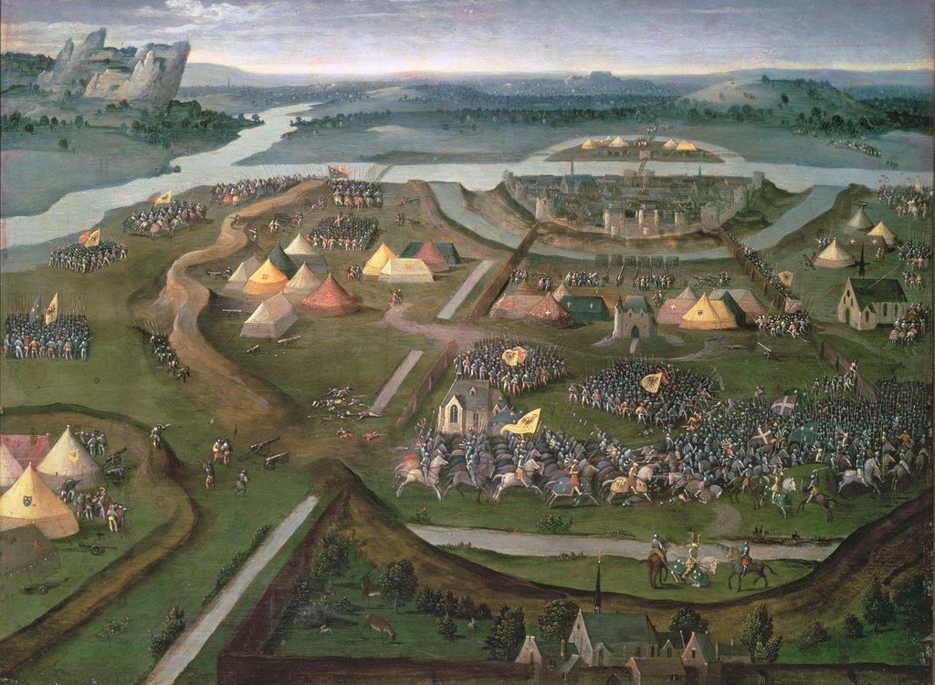 Detail of The Battle of Pavia in 1525, c.1530 by Joachim (follower of) Patenier