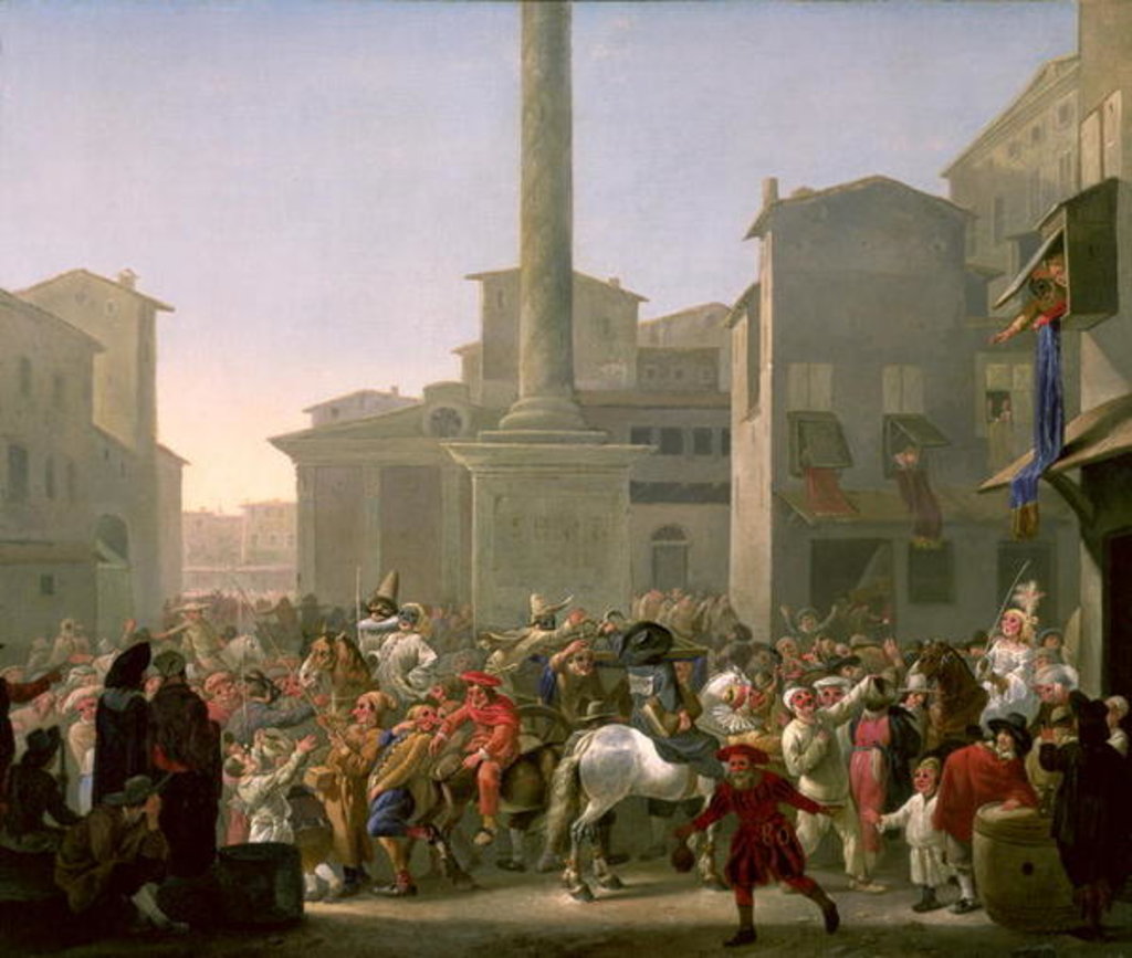 Detail of Carnival in Rome, c.1650-51 by Johannes Lingelbach