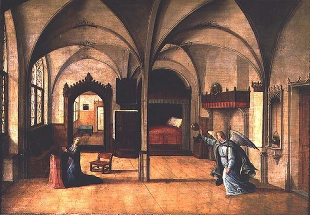 Detail of The Annunciation by Hendrik van Steenwyck